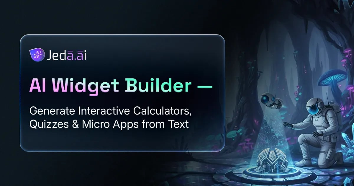 AI Widget Builder — No-Code Interactive Apps on Canvas — Patented | Jeda.ai